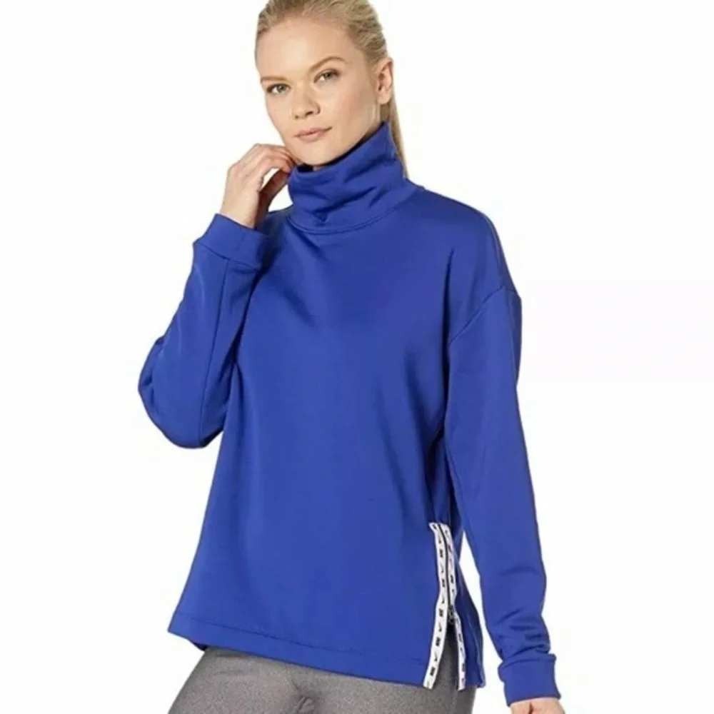 Nike Turtle Neck Sweatshirt Womens Medium Athletic Blue Athleisure Base Layer